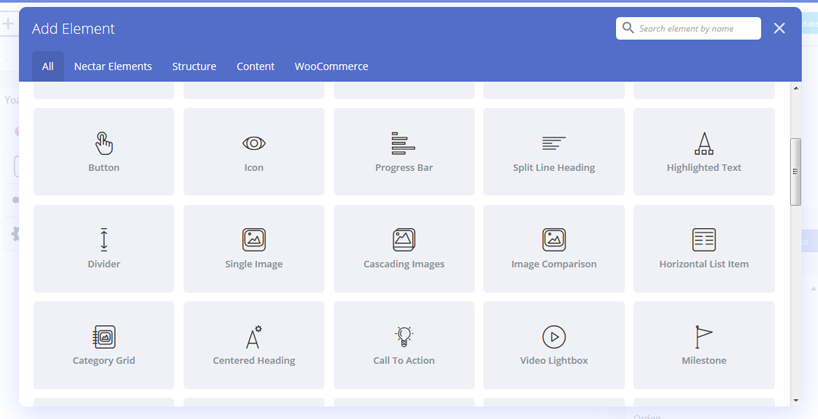 Shortcodes de Salient Theme en Visual Composer